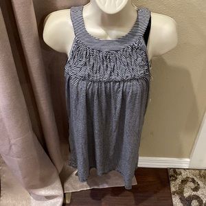 Women’s, Maurices brand size small navy blue and white striped tank top